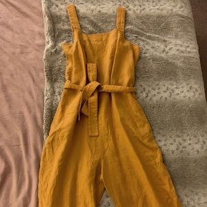 Everlane The Linen Square Neck Jumpsuit